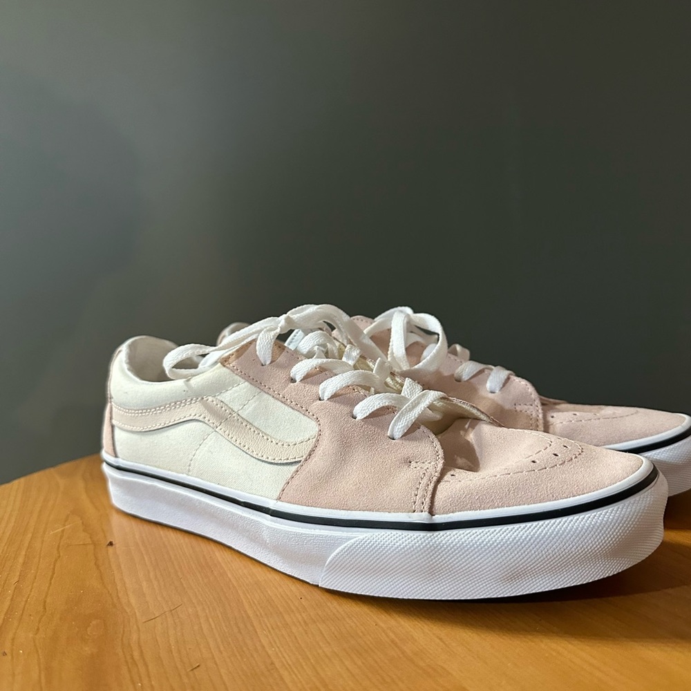 Creme, and blush vans